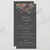 Moody Herfst Floral Burst Wedding Menu (Voorkant / Achterkant)