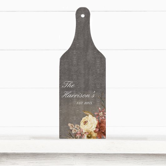 Moody Herfst Floral Custom Wedding Snijplank