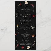 Moody Herfst Herfst Wildflower Wedding Programma (Voorkant)