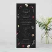 Moody Herfst Herfst Wildflower Wedding Programma (Staand voorkant)