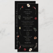 Moody Herfst Herfst Wildflower Wedding Programma (Voorkant / Achterkant)