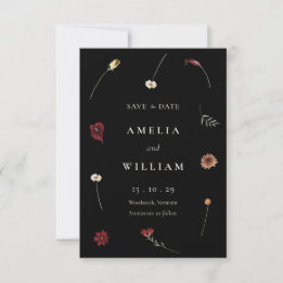 Moody Herfst Herfst Wildflower Wedding Save The Date