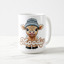 Moody Highland Cow Coffee Mug