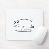 Moody hippo met pun muismat (Met muis)