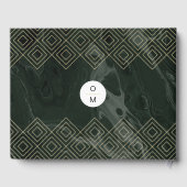 Moody Hues Emerald Green Marble Livre d'invité per (Verso)