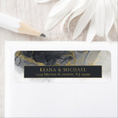 Moody Ink Charcoal Gold Abstract ID988 Etiket (Insitu)