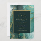 Moody Ink Emerald Gold Abstract ID988 Kaart (Voorkant)