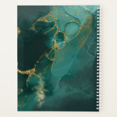 Moody Ink Emerald Gold Abstract ID988 Planner (Achterkant)