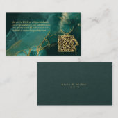 Moody Ink Emerald Gold Abstracte website ID988 Informatiekaartje (Voorkant / Achterkant)