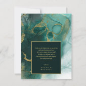 Moody Ink Emerald Gold Abstrait Merci ID988 (Dos)