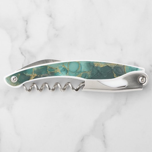 Moody Ink Emerald Goud Bruiloft Partij ID988 Kurkentrekker (Achterkant)