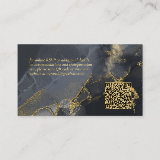 Moody Ink Houtskool Goud Abstracte Website ID988 Informatiekaartje (Voorkant)