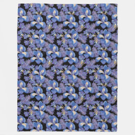 moody iris fleece deken