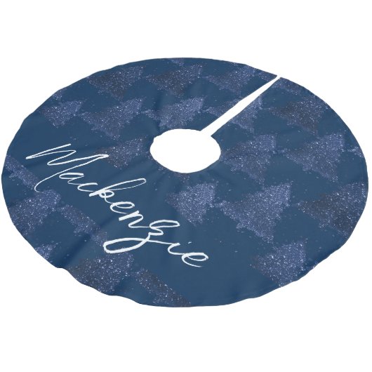 Moody Kerstboom | Classy Navy Blue Splatter Rok (Gekanteld)