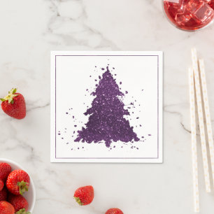 Moody Kerstboom Classy Navy Blue Splatter Servet