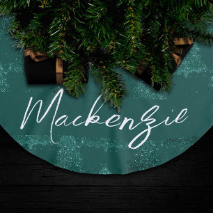 Moody Kerstboom   Dark Midnight Blauwgroen Custom Kerstboom Rok