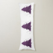 Moody Kerstboom | Deep Plum Paarse Splatter Lichaamskussen (Voorkant Verticaal)