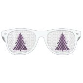 Moody Kerstboom | Deep Plum Paarse Splatter Retro Zonnebril (Voorkant)