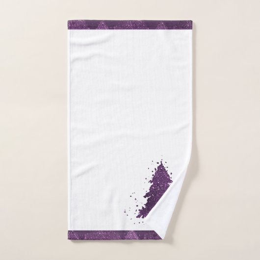 Moody Kerstboom | donkere pruim Paarse splatter Bad Handdoek (Handdoek)