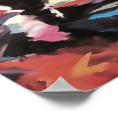 Moody Koe Multicolored Abstract schilderen Poster (Hoek)