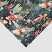 Moody Koi Fish Garden Decoupage Tissuepapier (Detail)