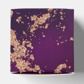 Moody Luxe Marble | Deep Paarse en Blauwgroen Roos Bedankdoosjes (Bovenkant)