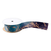 Moody Luxe Marble | Deep Paarse en Blauwgroen Roos Lint (Spoel)