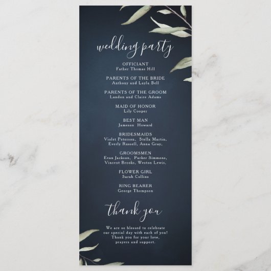 Moody Marine minima verdure programme de mariage r (Dos)