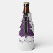 Moody Merry Christmas | Paarse dieppruimenboom Flesjeskoeler (Fles Achterkant)