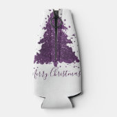 Moody Merry Christmas | Paarse dieppruimenboom Flesjeskoeler (Achterkant)