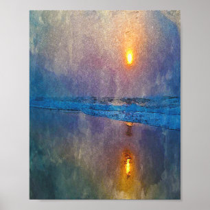 Moody misty sebe sunrise poster