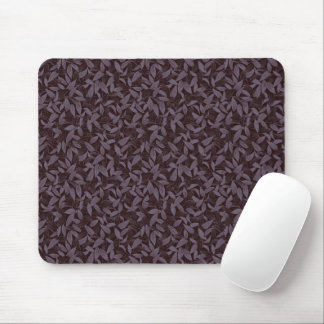 Moody Modern Chic Botanical Leaf Dark Paars Muismat
