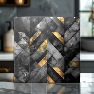 Moody Modern Mosaic Zwart ID1185 Tegeltje