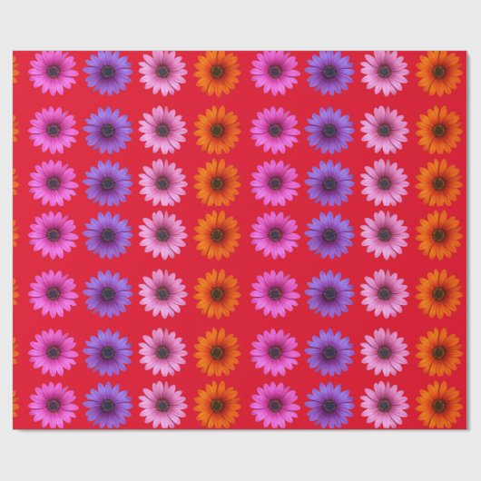 Moody Modern Winter Botanical Kerstrood Cadeaupapier (Vlak)