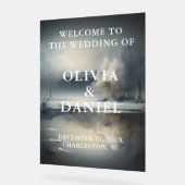 Moody Modern Winter Wedding Bienvenue (Angle)