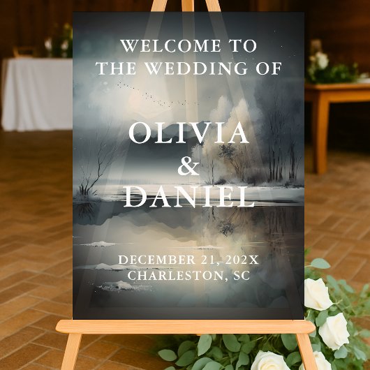 Moody Modern Winter Wedding Bienvenue
