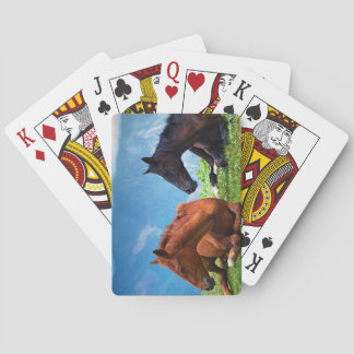 Moody Mountain Horses: Een fijne kunst reis  Pokerkaarten