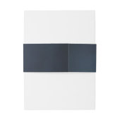 moody navy minimale griekse trouwmonogram uitnodigingen wikkel (Achterkant Voorbeeld)