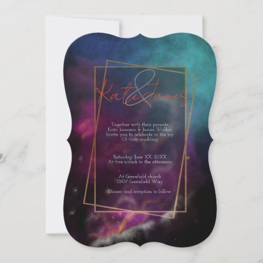 Moody Nebula van de uitnodiging van het huwelijk (Voorkant)