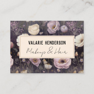 Moody Night Floral Carte de visite