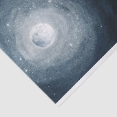 Moody night sky full moon sterren berg ontkoppelin tissuepapier (Detail)