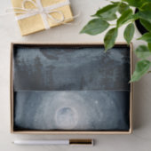 Moody night sky full moon sterren berg ontkoppelin tissuepapier (Geschenk)