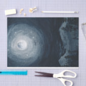 Moody night sky full moon sterren berg ontkoppelin tissuepapier (Craft)