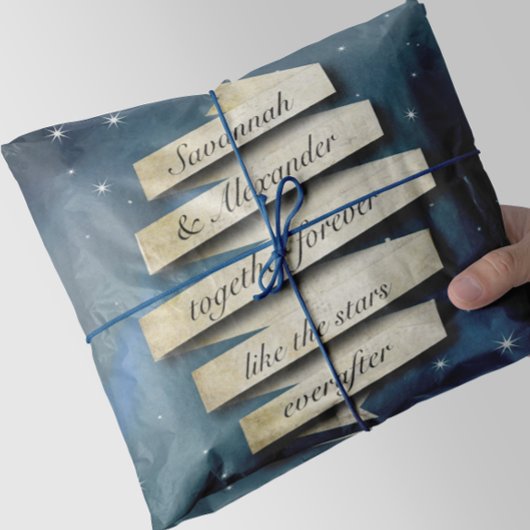 Moody Night Sky ooit na de sterren Tissuepapier