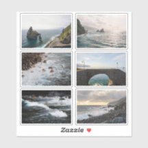 Moody Ocean aesthetic Photo Sticker Sheet