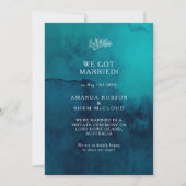 Moody Ocean Watercolor Elopement Faire-part (Devant)