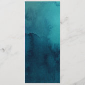 Moody Ocean Watercolor Mariage Dinner Menu (Dos)