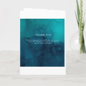 Moody Ocean Watercolor Programme de mariage plié (Dos)