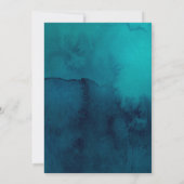 Moody Ocean Waterverf Bruiloft Brunch Uitnodiging (Achterkant)
