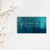 Moody Ocean Waterverf Bruiloft Website Enclosure Informatiekaartje